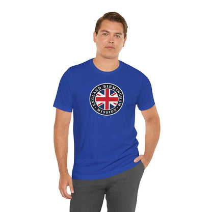 England Birmingham Mission Flag Logo (Black Border) T-shirt - Latter-Day Saint LDS Missionary Gift - Book of Mormon