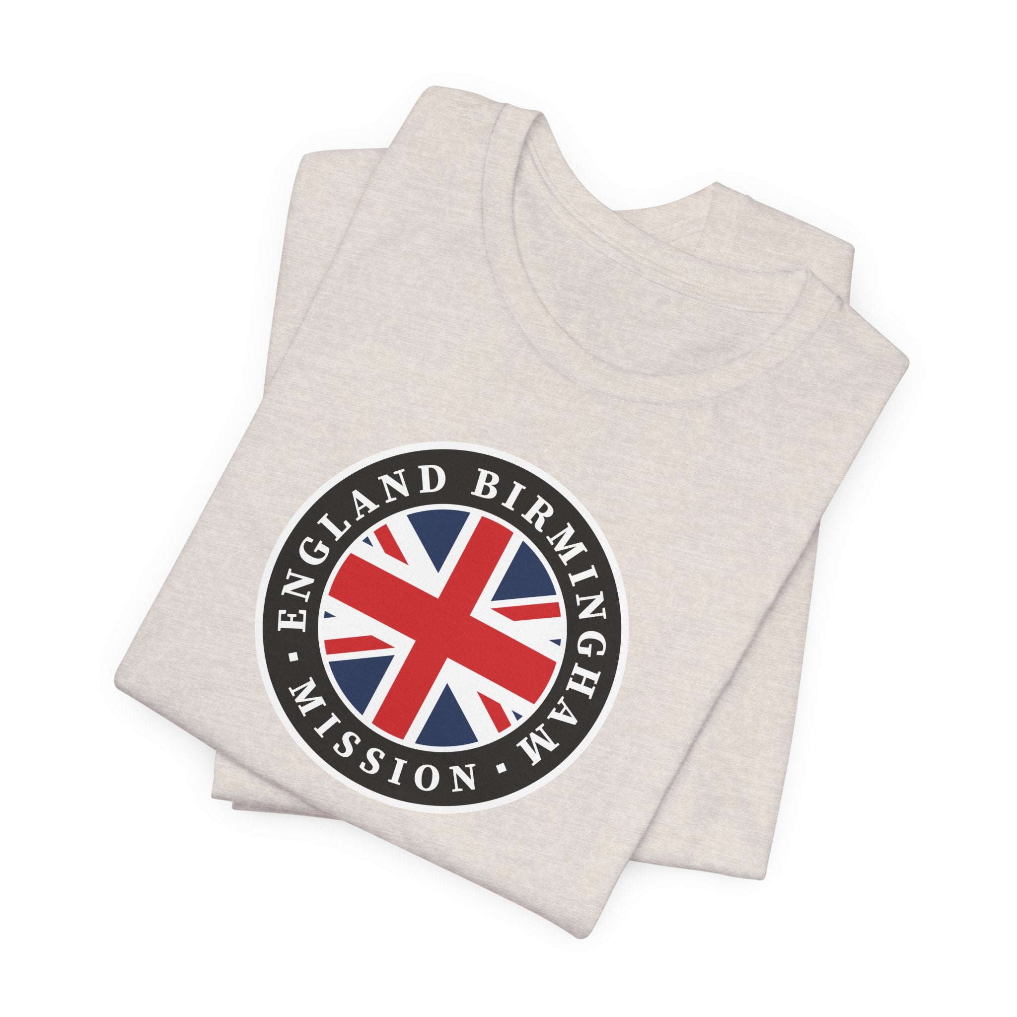 England Birmingham Mission Flag Logo (Black Border) T-shirt - Latter-Day Saint LDS Missionary Gift - Book of Mormon