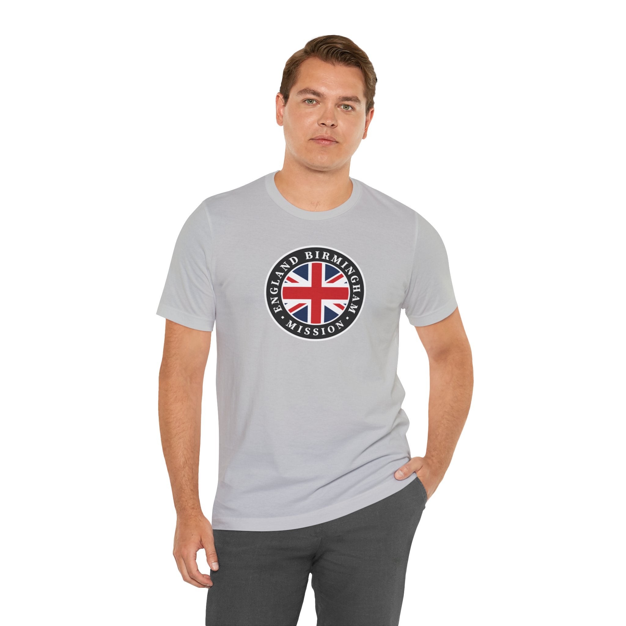 England Birmingham Mission Flag Logo (Black Border) T-shirt - Latter-Day Saint LDS Missionary Gift - Book of Mormon