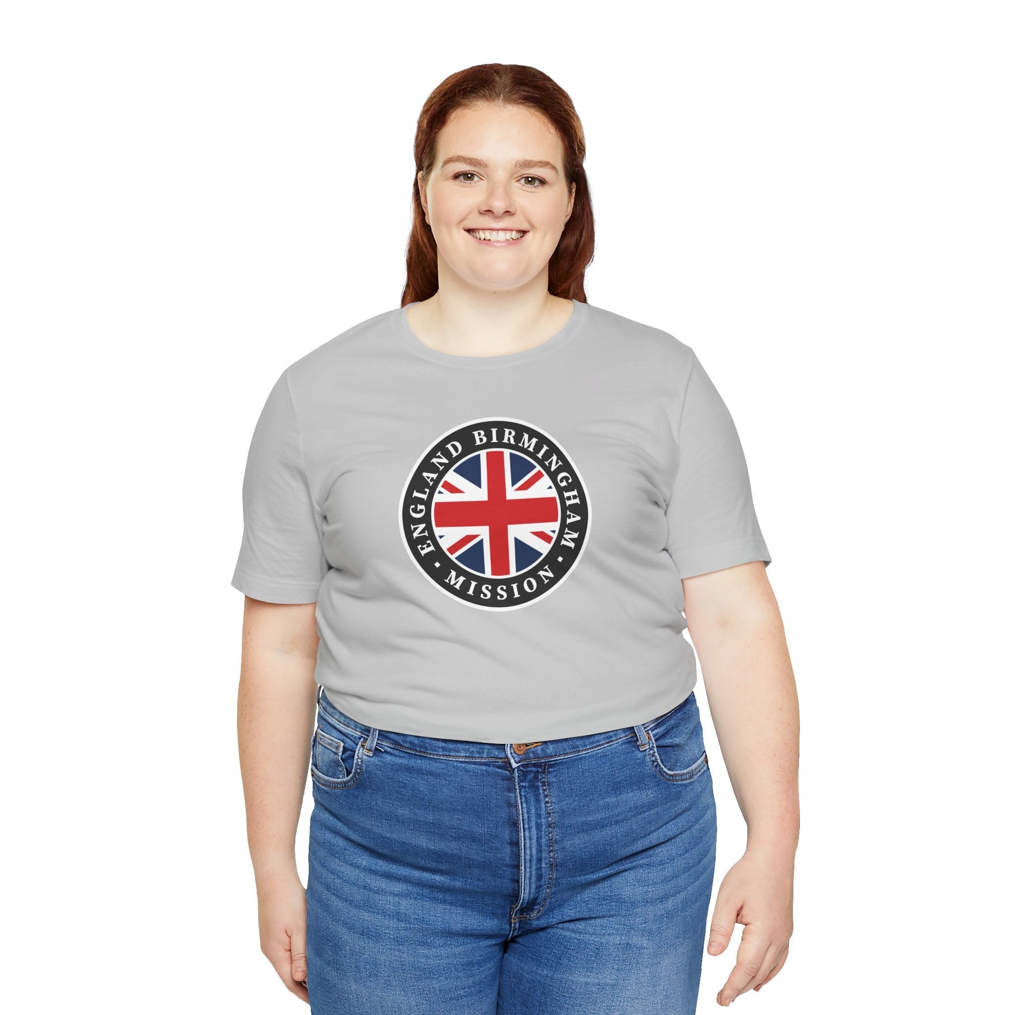 England Birmingham Mission Flag Logo (Black Border) T-shirt - Latter-Day Saint LDS Missionary Gift - Book of Mormon