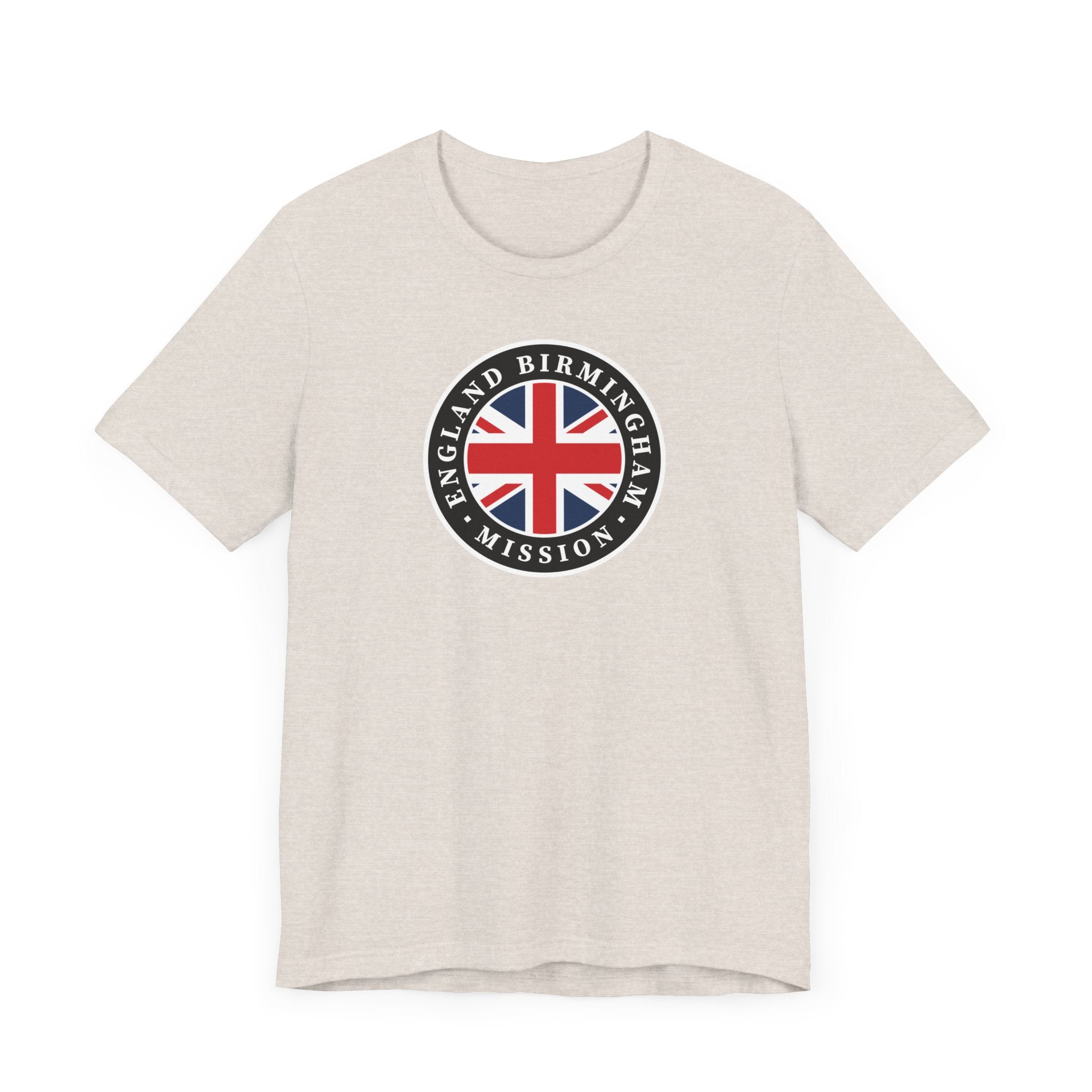 England Birmingham Mission Flag Logo (Black Border) T-shirt - Latter-Day Saint LDS Missionary Gift - Book of Mormon