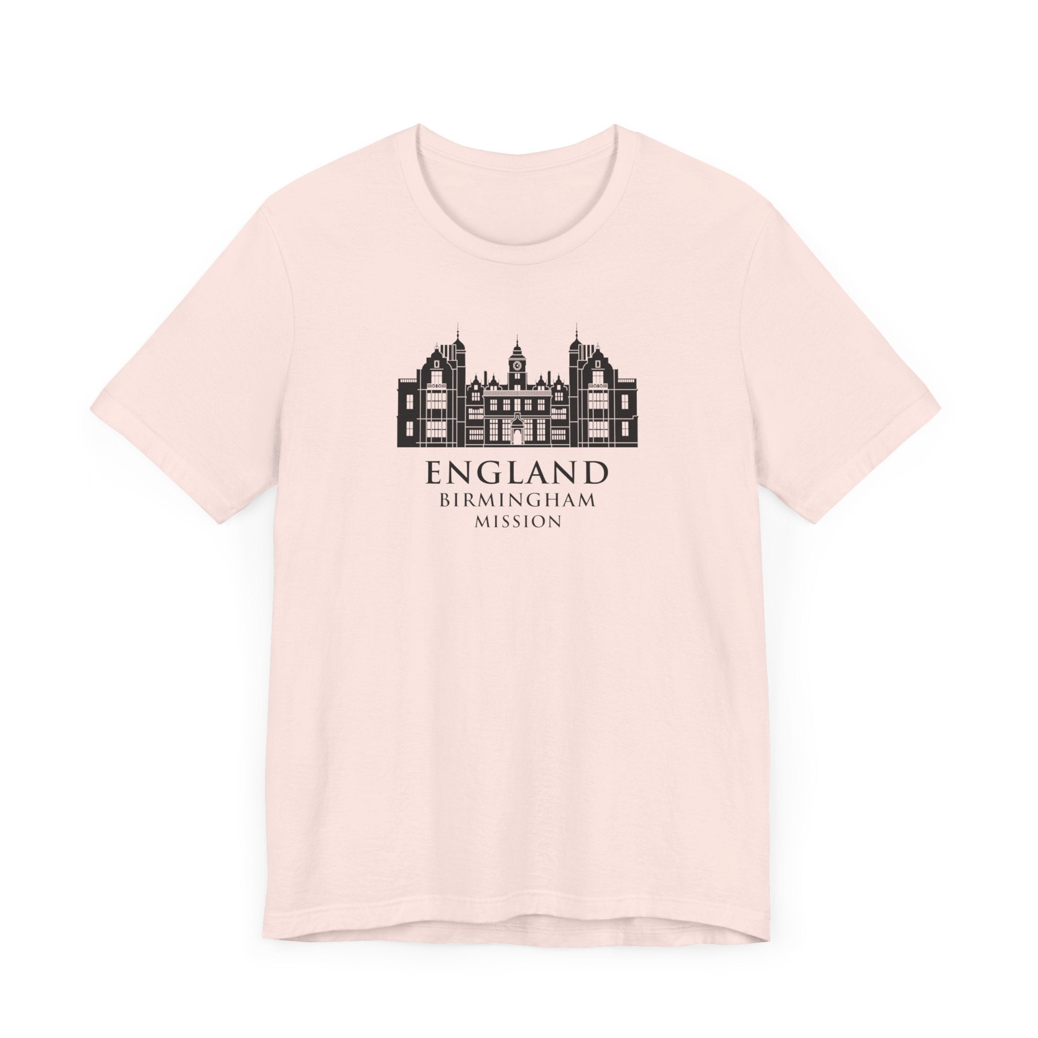 England Birmingham Mission Monochrome Logo T-Shirt - Latter-Day Saint LDS Missionary Gift - Book of Mormon