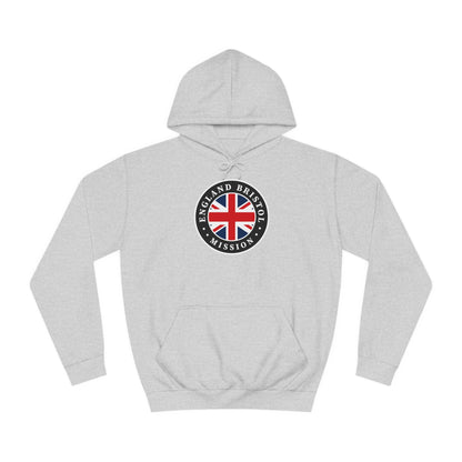 England Bristol Mission Flag Logo (Black Border) College Hoodie - Latter-Day Saint LDS Missionary Gift - Book of Mormon