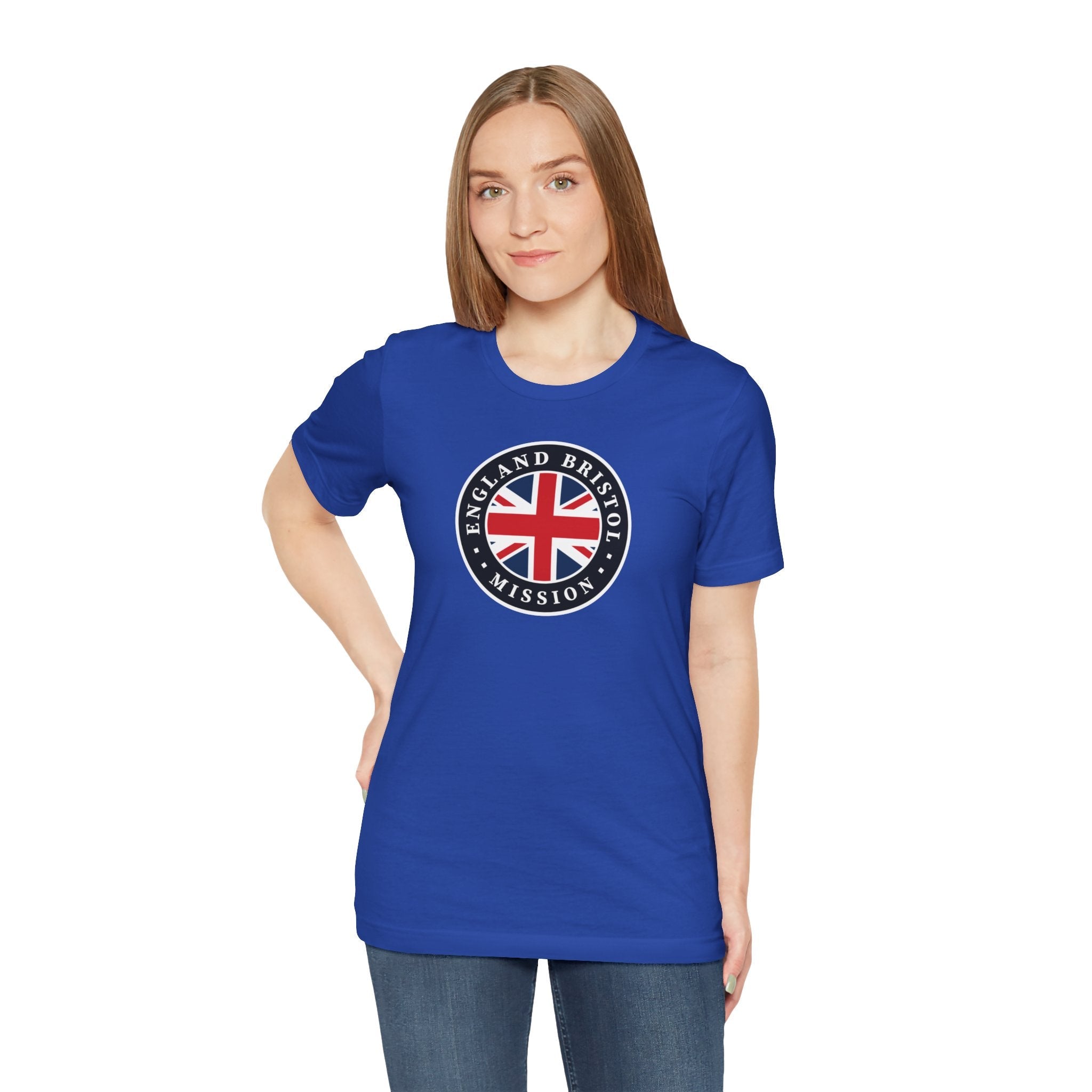 England Bristol Mission Flag Logo (Black Border) T-shirt - Latter-Day Saint LDS Missionary Gift - Book of Mormon