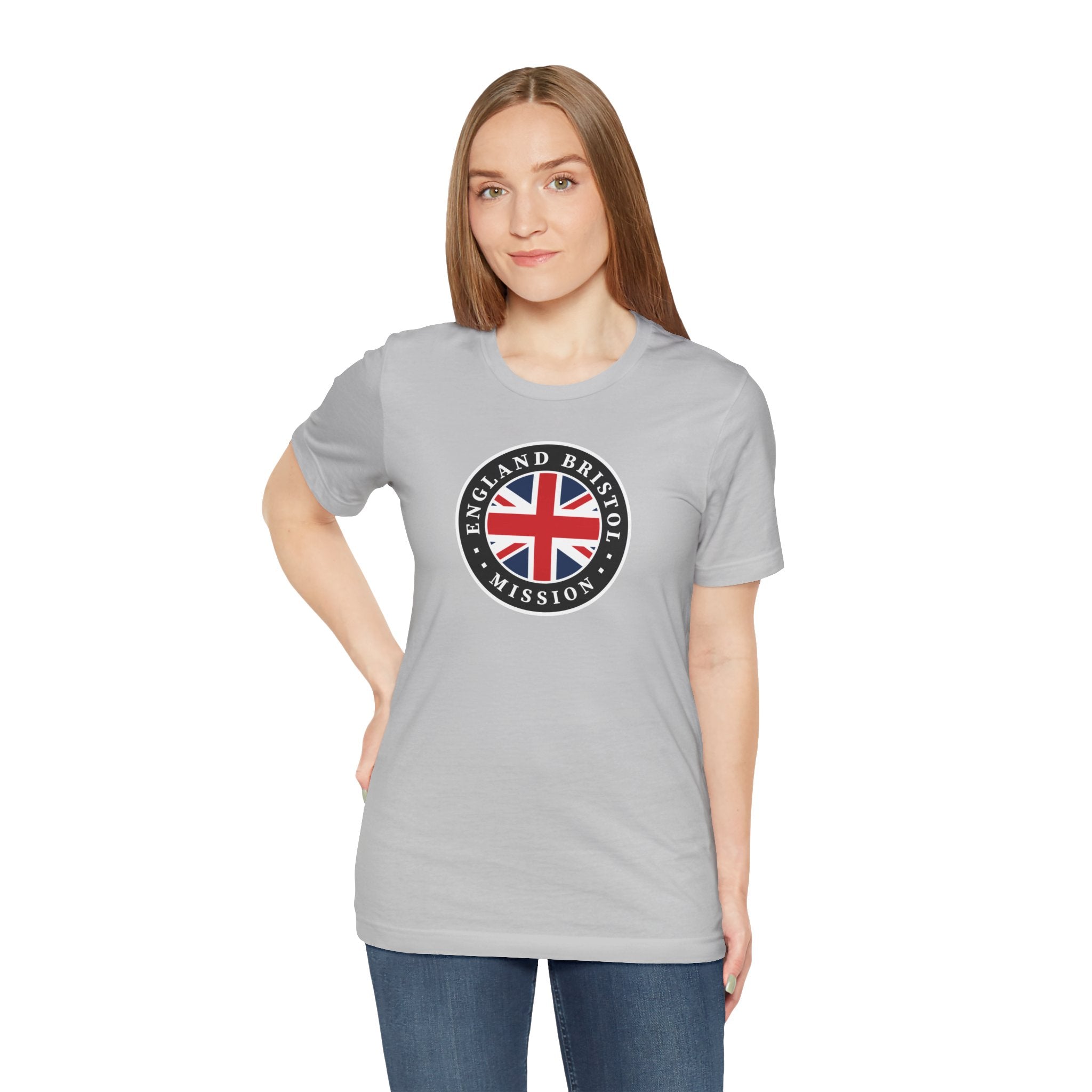 England Bristol Mission Flag Logo (Black Border) T-shirt - Latter-Day Saint LDS Missionary Gift - Book of Mormon