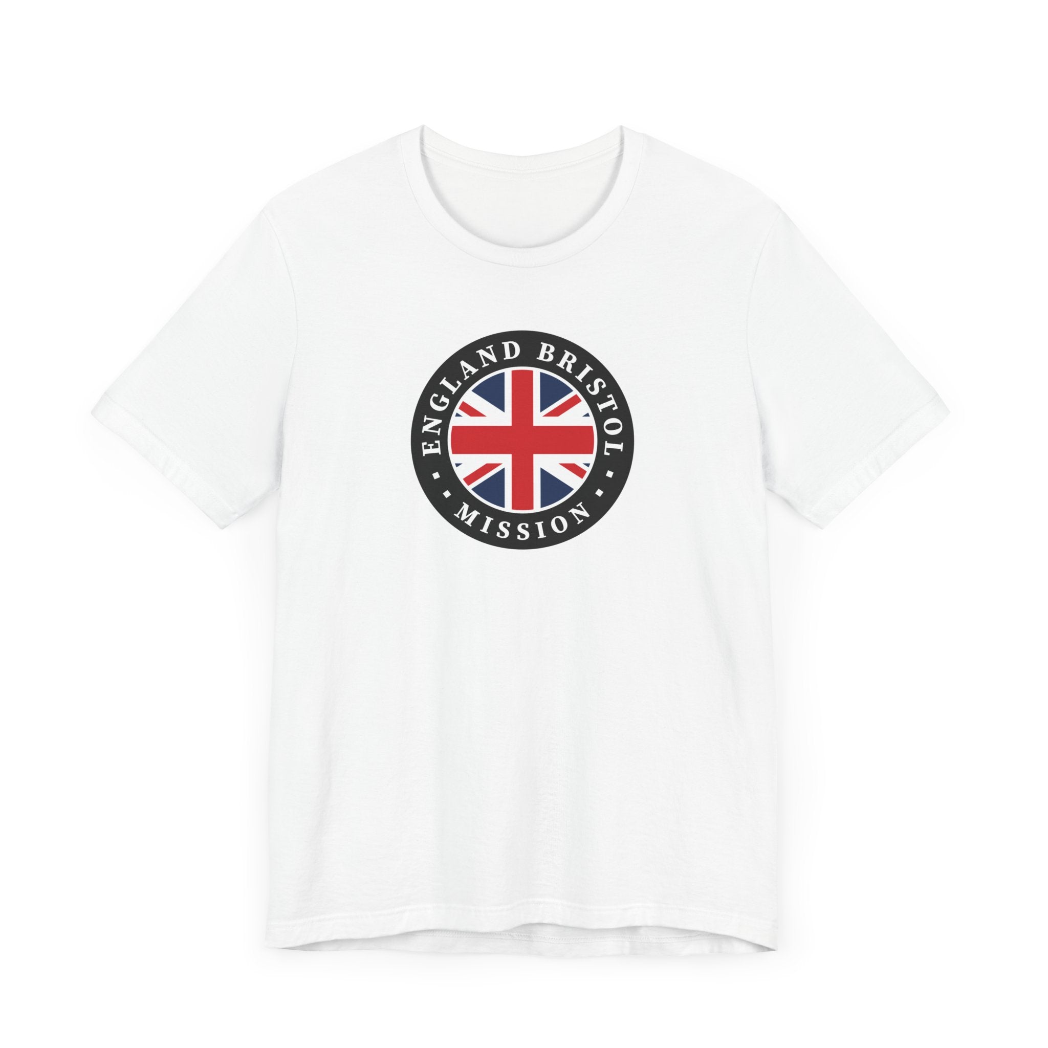 England Bristol Mission Flag Logo (Black Border) T-shirt - Latter-Day Saint LDS Missionary Gift - Book of Mormon