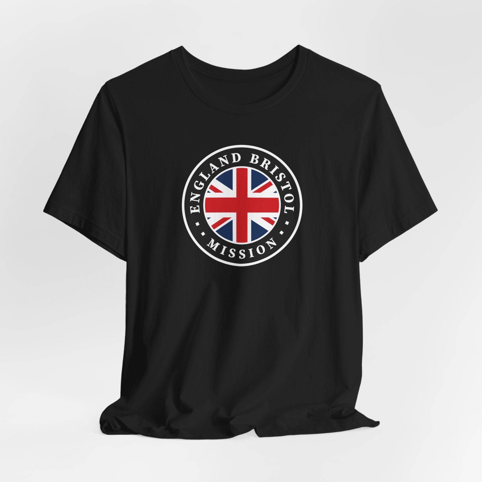 England Bristol Mission Flag Logo (Black Border) T-shirt - Latter-Day Saint LDS Missionary Gift - Book of Mormon