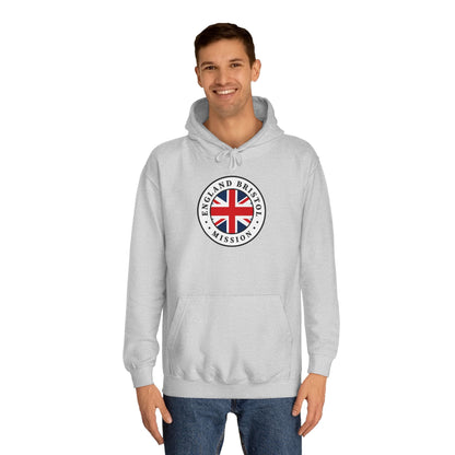 England Bristol Mission Flag Logo (White Border) College Hoodie - Latter-Day Saint LDS Missionary Gift - Book of Mormon