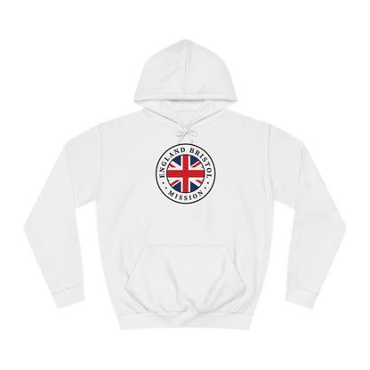 England Bristol Mission Flag Logo (White Border) College Hoodie - Latter-Day Saint LDS Missionary Gift - Book of Mormon