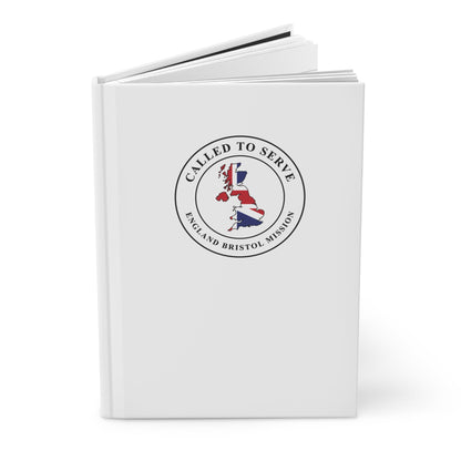 England Bristol Mission Flag Map Called to Serve White Hardcover Journal Matte - Latter-Day Saint LDS Missionary Gift - Book of Mormon