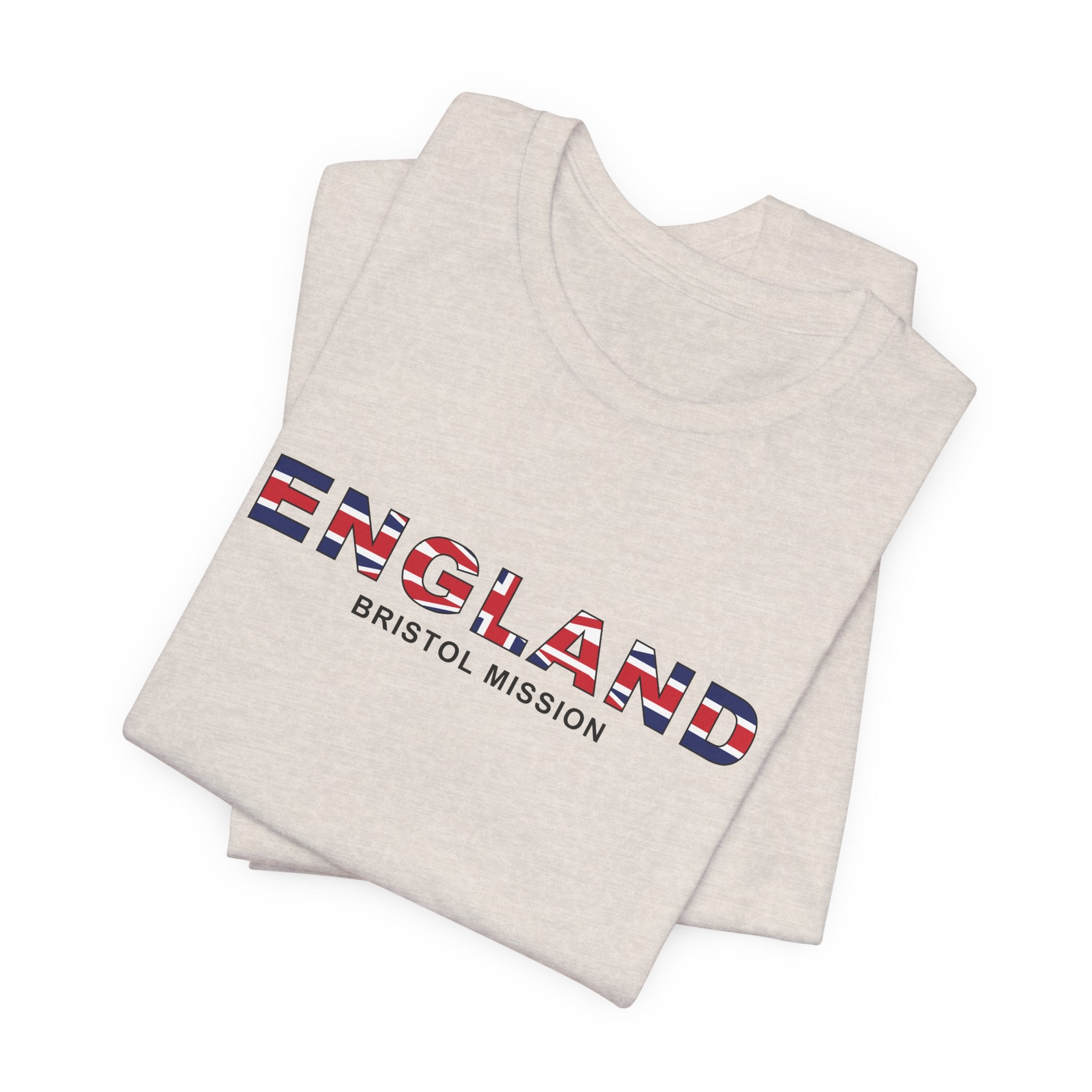 England Bristol Mission Flag Title T-shirt - Latter-Day Saint LDS Missionary Gift - Book of Mormon