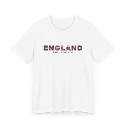 England Bristol Mission Flag Title T-shirt - Latter-Day Saint LDS Missionary Gift - Book of Mormon