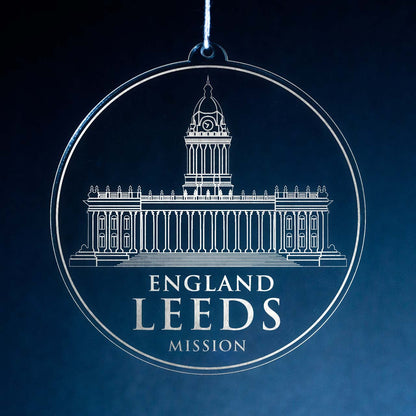 England Leeds Mission Christmas Ornament - Latter-Day Saint LDS Missionary Gift - Book of Mormon