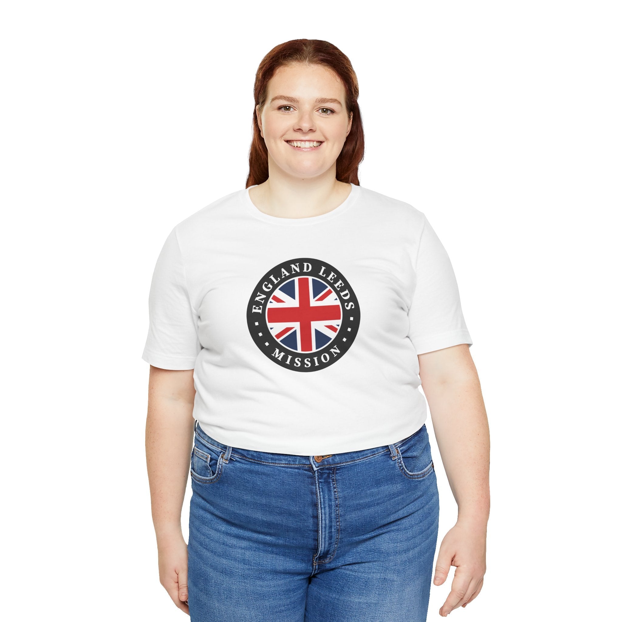 England Leeds Mission Flag Logo (Black Border) T-shirt - Latter-Day Saint LDS Missionary Gift - Book of Mormon