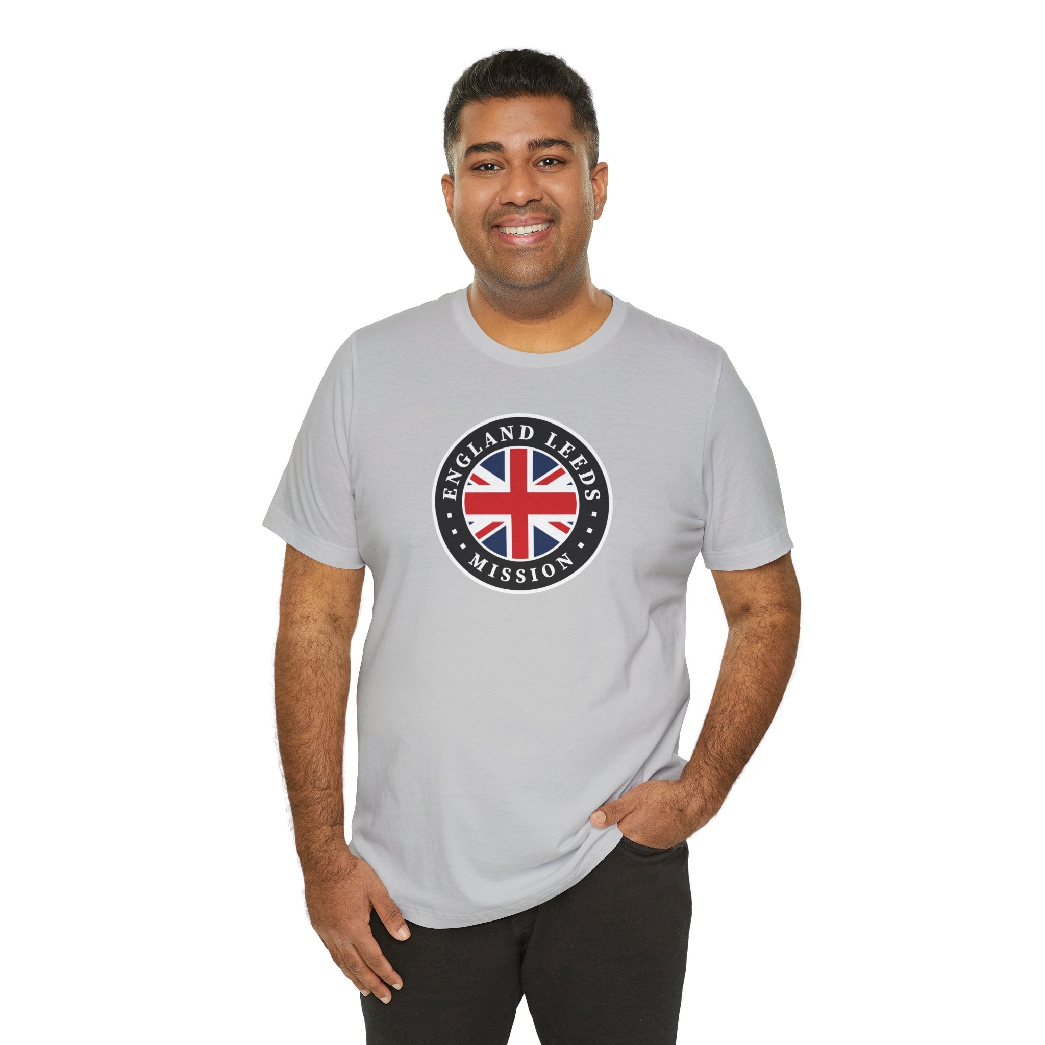 England Leeds Mission Flag Logo (Black Border) T-shirt - Latter-Day Saint LDS Missionary Gift - Book of Mormon