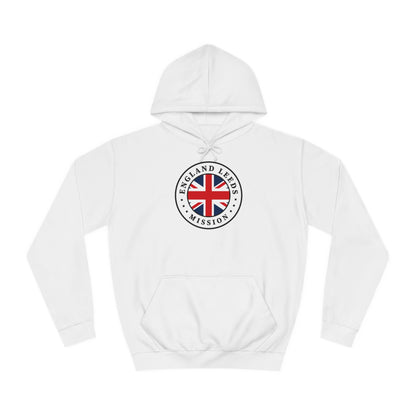 England Leeds Mission Flag Logo (White Border) College Hoodie - Latter-Day Saint LDS Missionary Gift - Book of Mormon