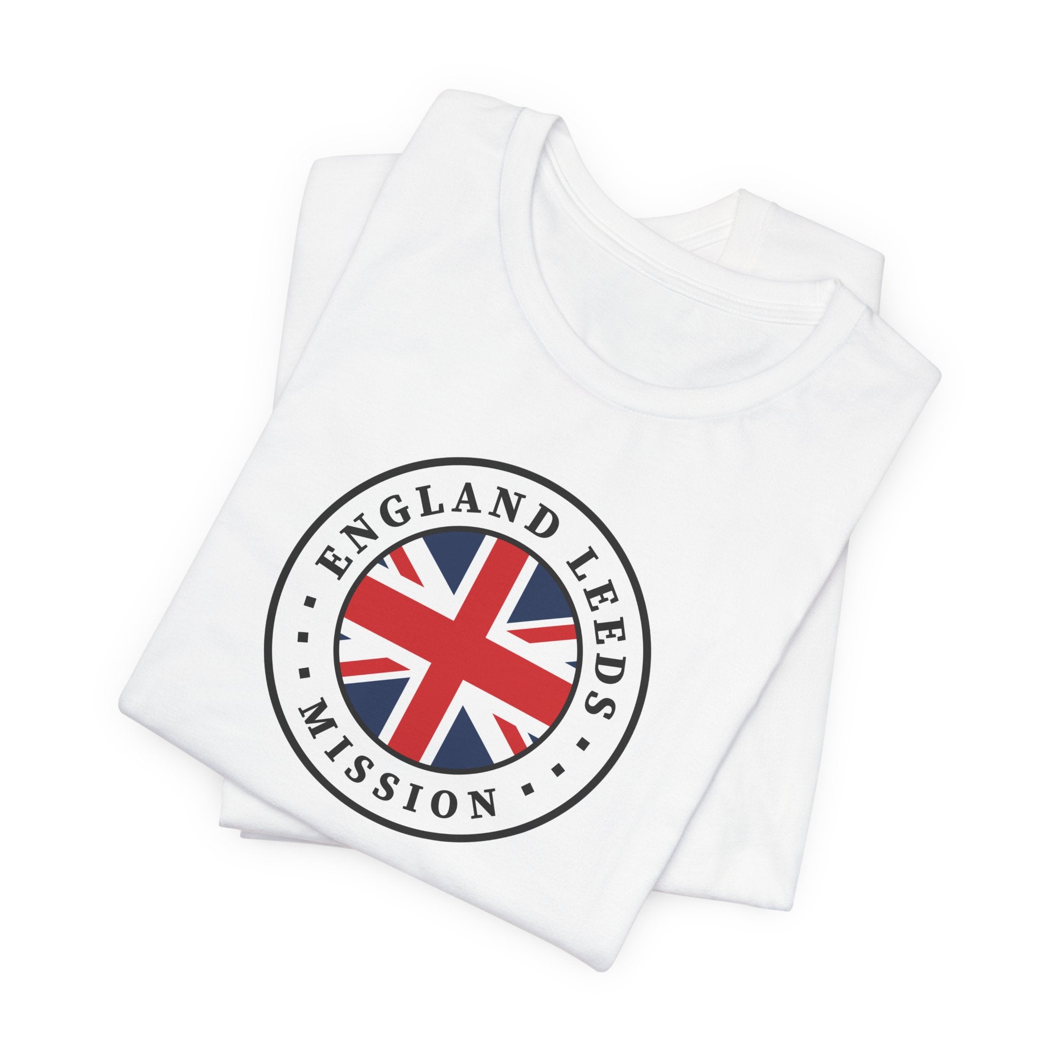 England Leeds Mission Flag Logo (White Border) T-shirt - Latter-Day Saint LDS Missionary Gift - Book of Mormon