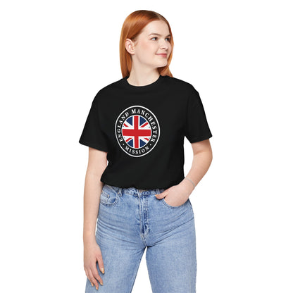 England Manchester Mission Flag Logo (Black Border) T-shirt - Mission Wishlist - LDS Missionary Gift Store