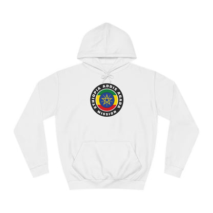 Ethiopia Addis Ababa Mission Flag Logo (Black Border) College Hoodie - Latter-Day Saint LDS Missionary Gift - Book of Mormon