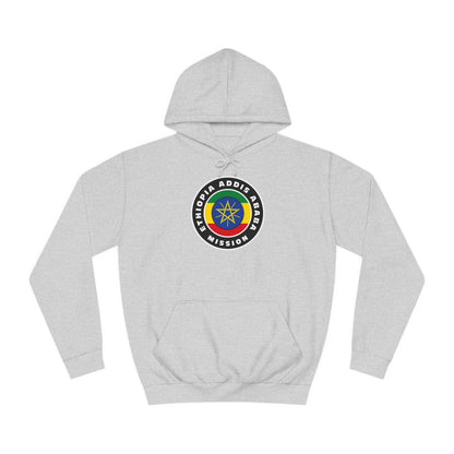 Ethiopia Addis Ababa Mission Flag Logo (Black Border) College Hoodie - Latter-Day Saint LDS Missionary Gift - Book of Mormon