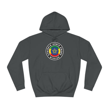 Ethiopia Addis Ababa Mission Flag Logo (Black Border) College Hoodie - Latter-Day Saint LDS Missionary Gift - Book of Mormon