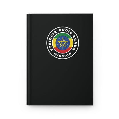 Ethiopia Addis Ababa Mission Logo Design Black Hardcover Journal Matte - Latter-Day Saint LDS Missionary Gift - Book of Mormon