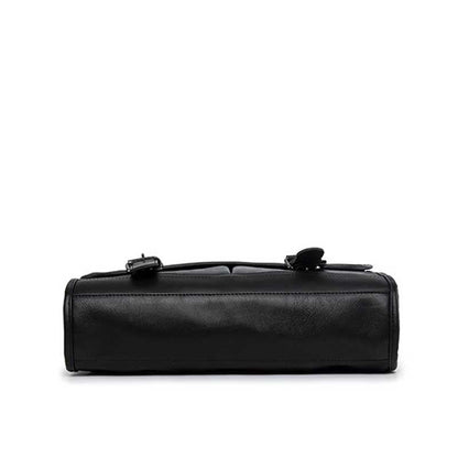 Faux Leather Messenger Bag