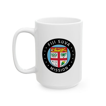 Fiji Suva Mission Circular Flag White Ceramic Mug - Latter-Day Saint LDS Missionary Gift - Book of Mormon