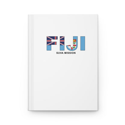 Fiji Suva Mission Flag Title White Hardcover Journal Matte - Latter-Day Saint LDS Missionary Gift - Book of Mormon