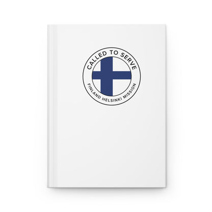 Finland Helsinki Mission Circle Flag Called to Serve White Hardcover Journal Matte - Latter-Day Saint LDS Missionary Gift - Book of Mormon