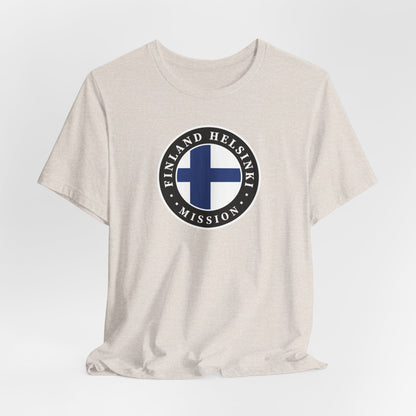 Finland Helsinki Mission Flag Logo (Black Border) T-shirt - Latter-Day Saint LDS Missionary Gift - Book of Mormon