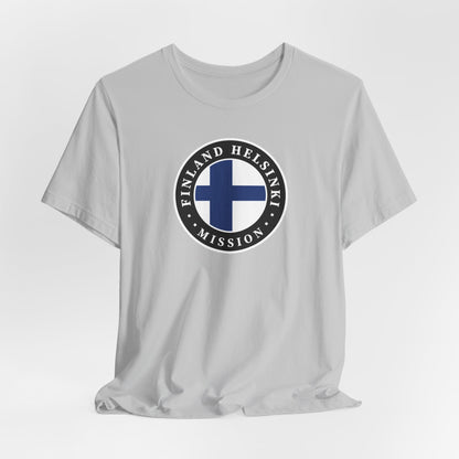 Finland Helsinki Mission Flag Logo (Black Border) T-shirt - Latter-Day Saint LDS Missionary Gift - Book of Mormon