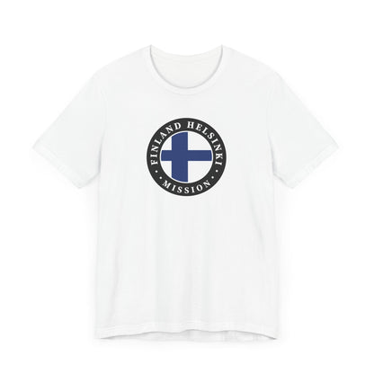 Finland Helsinki Mission Flag Logo (Black Border) T-shirt - Latter-Day Saint LDS Missionary Gift - Book of Mormon