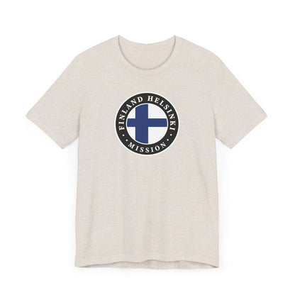 Finland Helsinki Mission Flag Logo (Black Border) T-shirt - Latter-Day Saint LDS Missionary Gift - Book of Mormon