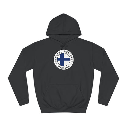 Finland Helsinki Mission Flag Logo (White Border) College Hoodie - Latter-Day Saint LDS Missionary Gift - Book of Mormon