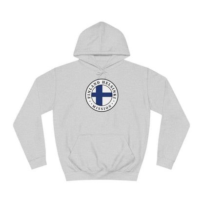 Finland Helsinki Mission Flag Logo (White Border) College Hoodie - Latter-Day Saint LDS Missionary Gift - Book of Mormon