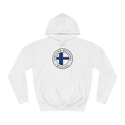 Finland Helsinki Mission Flag Logo (White Border) College Hoodie - Latter-Day Saint LDS Missionary Gift - Book of Mormon