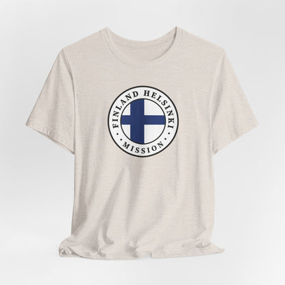 Finland Helsinki Mission Flag Logo (White Border) T-shirt - Latter-Day Saint LDS Missionary Gift - Book of Mormon