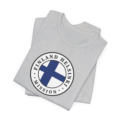 Finland Helsinki Mission Flag Logo (White Border) T-shirt - Latter-Day Saint LDS Missionary Gift - Book of Mormon