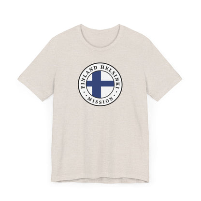 Finland Helsinki Mission Flag Logo (White Border) T-shirt - Latter-Day Saint LDS Missionary Gift - Book of Mormon