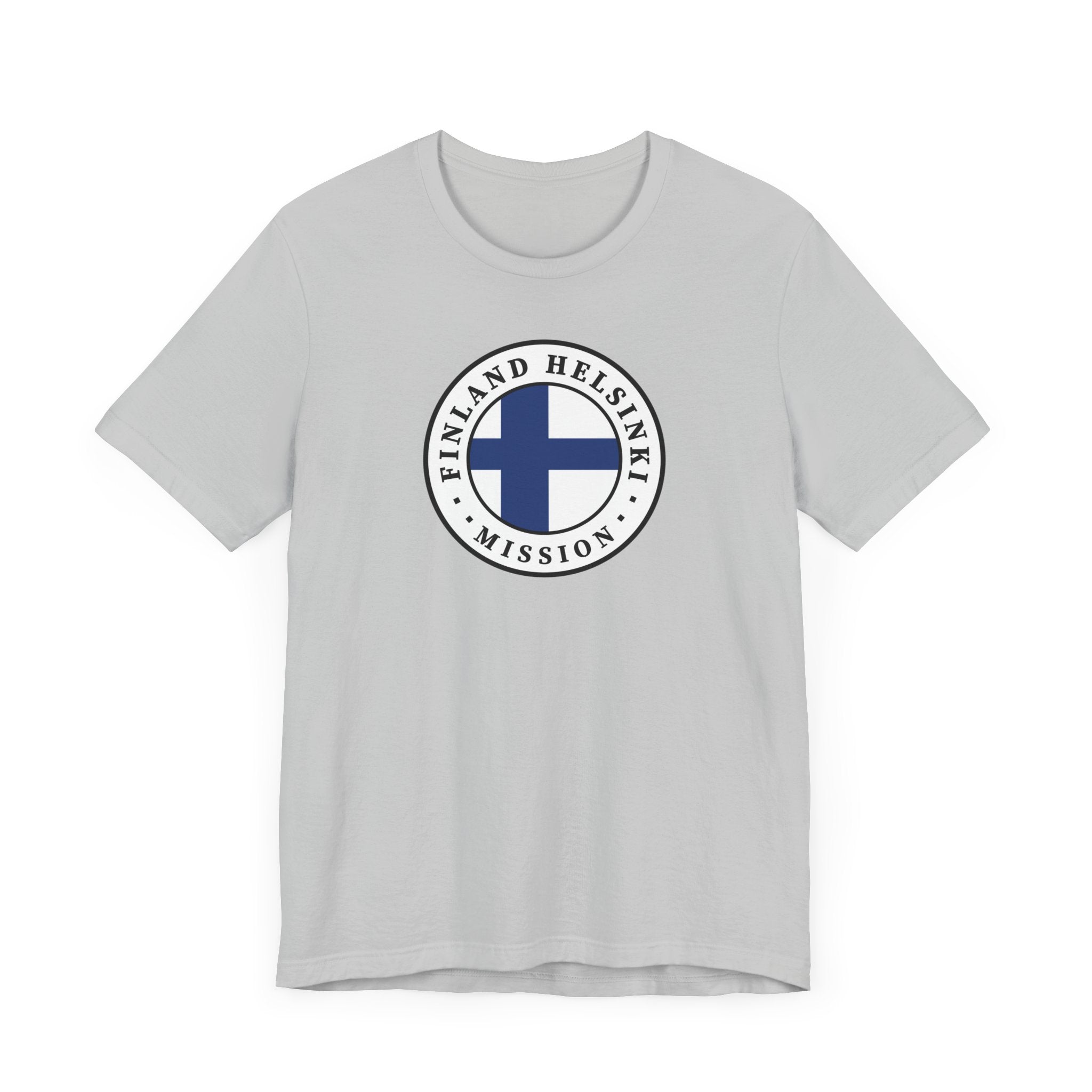 Finland Helsinki Mission Flag Logo (White Border) T-shirt - Latter-Day Saint LDS Missionary Gift - Book of Mormon