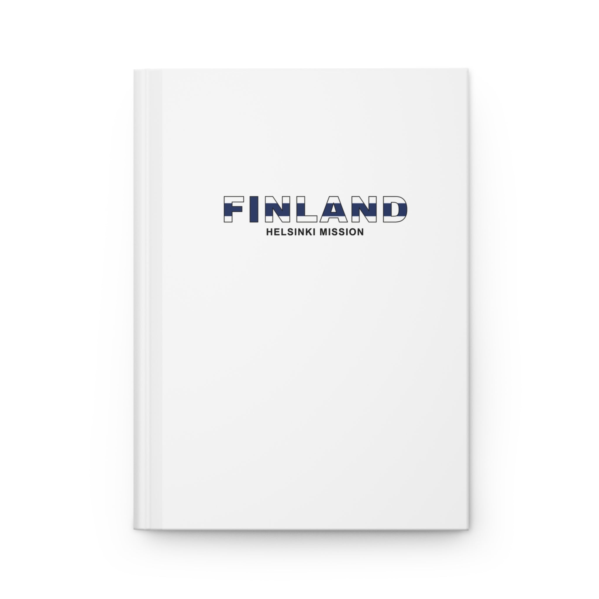 Finland Helsinki Mission Flag Title White Hardcover Journal Matte - Latter-Day Saint LDS Missionary Gift - Book of Mormon