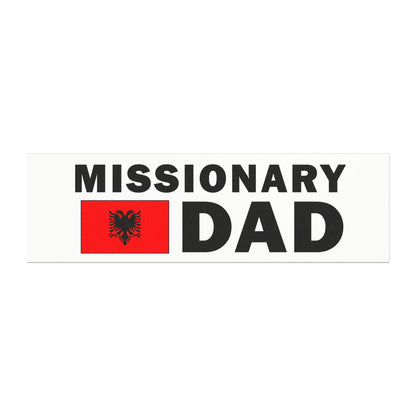 Flag of Albania Missionary Dad Magnetic Bumper Sticker - Latter-Day Saint LDS Missionary Gift - Book of Mormon