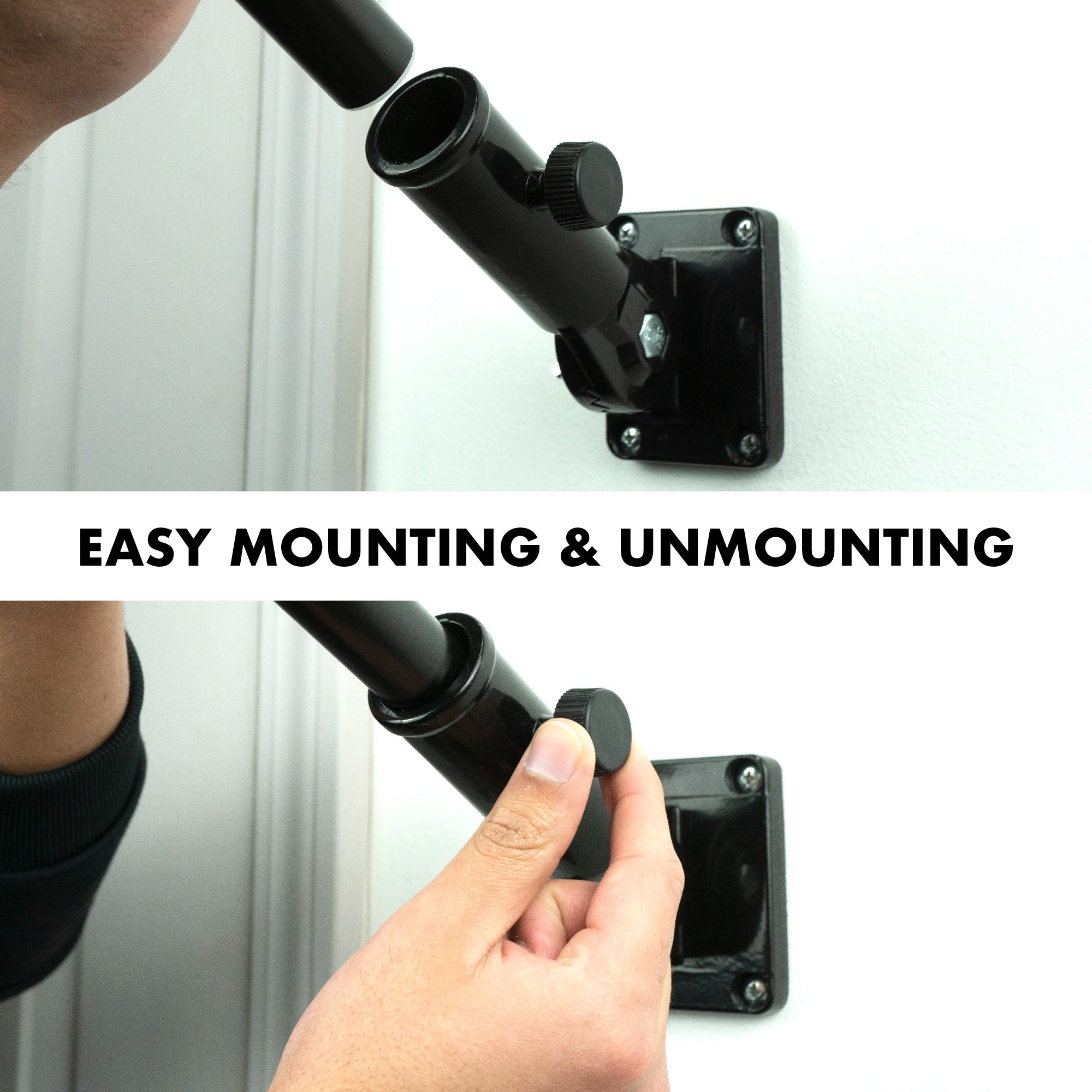 G128 6Ft Tangle-Free Aluminum Spinning Black Flagpole - Aluminum Wall Mount Flag Pole for Commercial/Residential Use (Flag NOT Included)