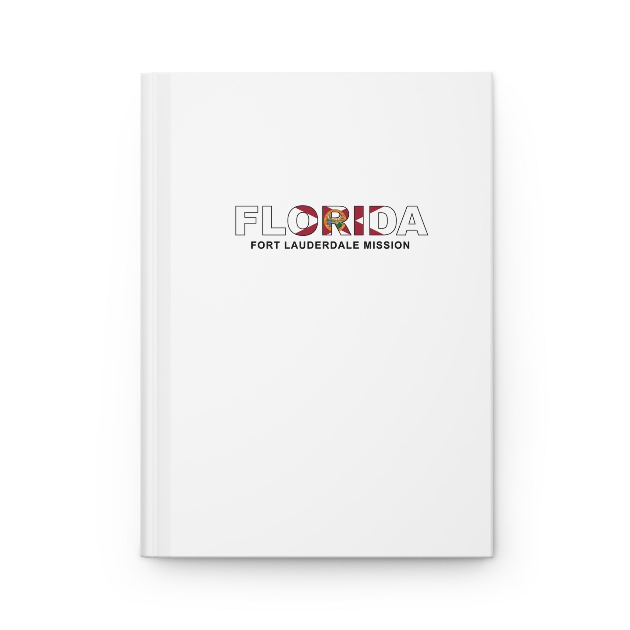 Florida Fort Lauderdale Mission Flag Title White Hardcover Journal Matte - Latter-Day Saint LDS Missionary Gift - Book of Mormon