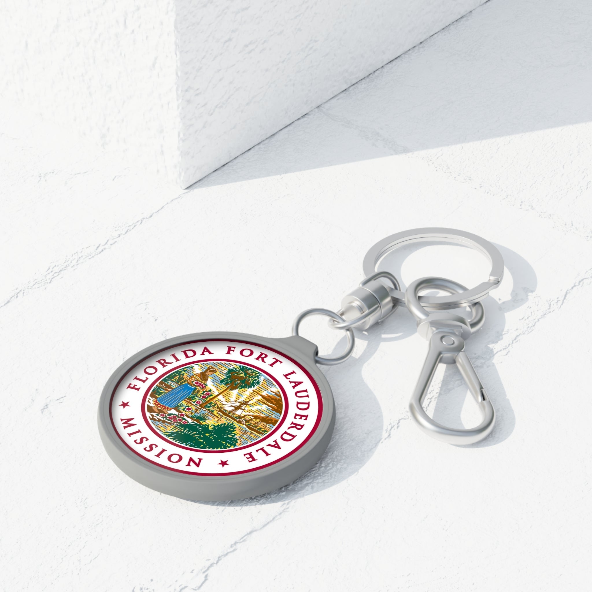 Florida Fort Lauderdale Mission State Flag Logo Key Tag - Latter-Day Saint LDS Missionary Gift - Book of Mormon