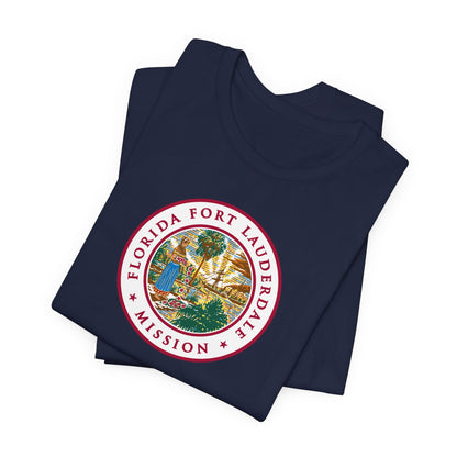 Florida Fort Lauderdale Mission State Flag Logo (White Border) T-shirt - Latter-Day Saint LDS Missionary Gift - Book of Mormon