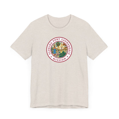 Florida Fort Lauderdale Mission State Flag Logo (White Border) T-shirt - Latter-Day Saint LDS Missionary Gift - Book of Mormon