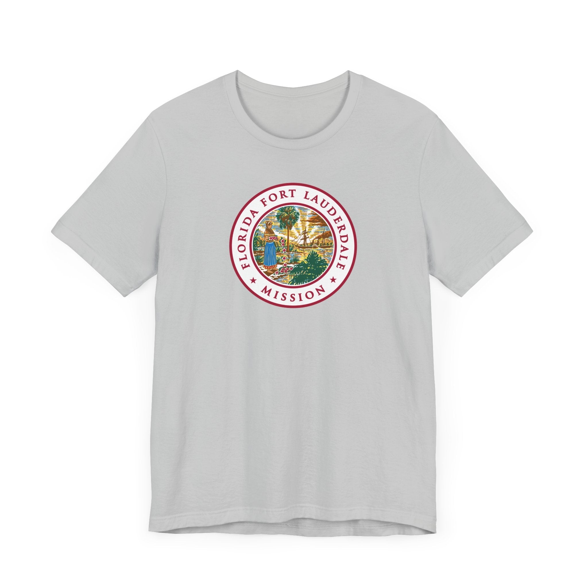 Florida Fort Lauderdale Mission State Flag Logo (White Border) T-shirt - Latter-Day Saint LDS Missionary Gift - Book of Mormon