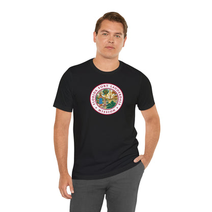 Florida Fort Lauderdale Mission State Flag Logo (White Border) T-shirt - Latter-Day Saint LDS Missionary Gift - Book of Mormon